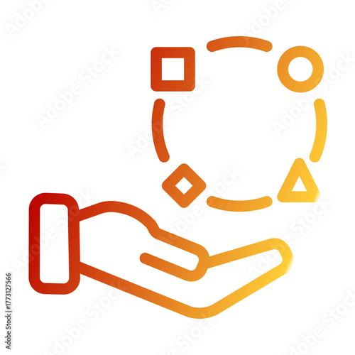 Flexible Transformation Accommodation icon from the Personal Growth icon collection (Outline Gradient Style)