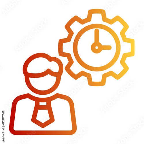 Efficient Schedule Organization icon from the Personal Growth icon collection (Outline Gradient Style)