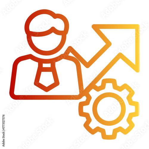 Competency Advancement Enhancement icon from the Personal Growth icon collection (Outline Gradient Style)