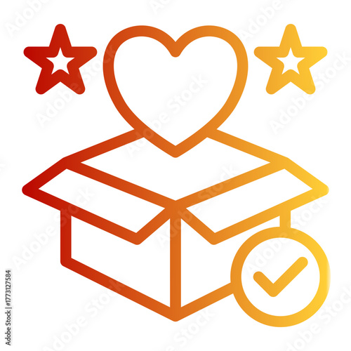 Achievement Realization Satisfaction icon from the Personal Growth icon collection (Outline Gradient Style)