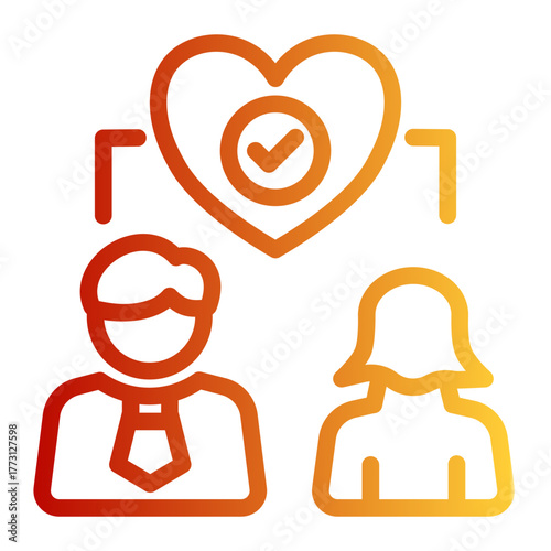 Human Connection Sympathy icon from the Personal Growth icon collection (Outline Gradient Style)