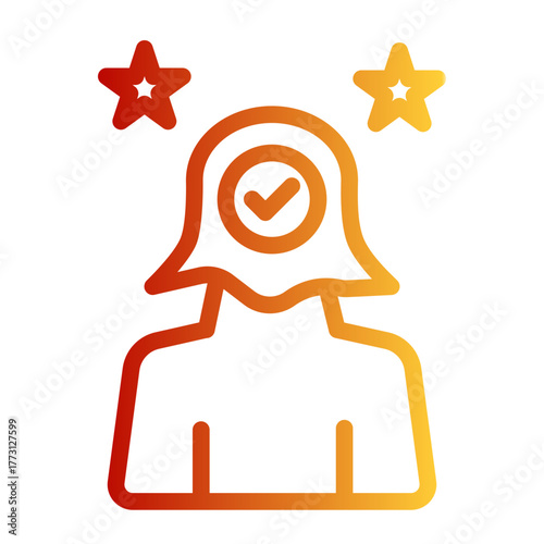 Optimistic Happiness Clarity icon from the Personal Growth icon collection (Outline Gradient Style)