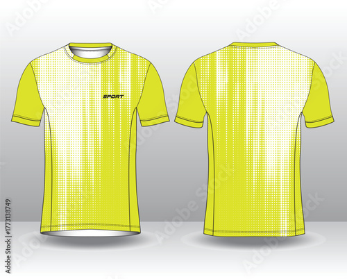 Professional running jersey template with modern geometric style for activewear