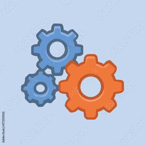 Ingranaggi interconnessi che simboleggiano il lavoro di squadra e la meccanica industriale