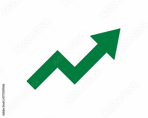 Freccia verde stilizzata che indica una crescita costante e un trend positivo.