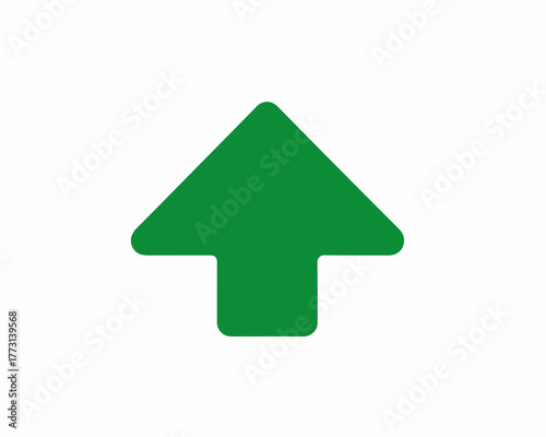 Freccia verde stilizzata verso l'alto su sfondo bianco, simbolo di crescita e progresso.