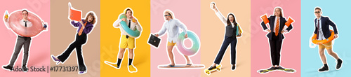 Collage of funny business p...