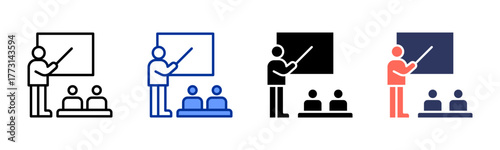 Teacher And Student icon sheet multiple style collection