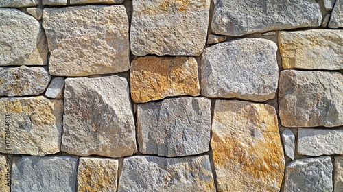 Beige and grey stone wall texture.