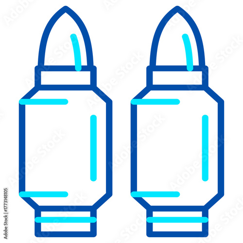 Iconic graphic depicting a military-grade bullet or shell, perfect for illustrating weaponry.