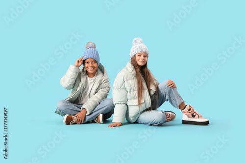 Cute little happy children ...