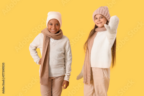 Cute little happy children ...