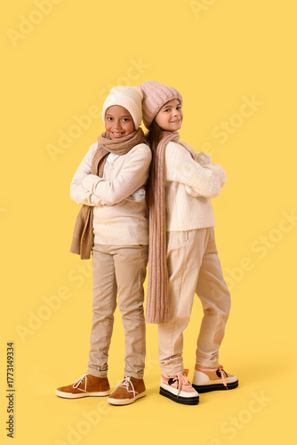 Cute little happy children ...
