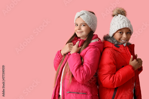 Cute little happy children ...