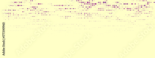 Abstract Digital Background with Scattered Purple and Grey Diamond Shapes on a Soft Yellow Canvas