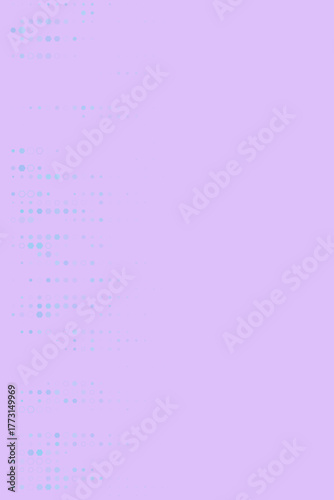 Soft Lavender and Light Blue Digital Dot Pattern Background; Abstract Geometric Circles Texture with Fading Gradient Effect; Modern Minimalist Design Element