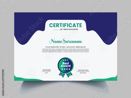 certificate clean exclusive design sample