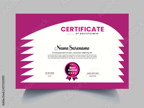certificate clean exclusive design sample