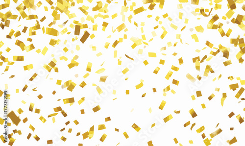 Fundo abstrato com confetes dourados caindo, perfeito para celebrações e eventos festivos.