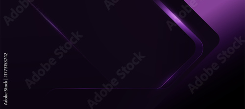 Modern abstract luxury banner. Abstract purple and black polygon elegant background vector for branding presentation or product ads bg