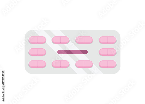 Caplet strip. Simple flat illustration