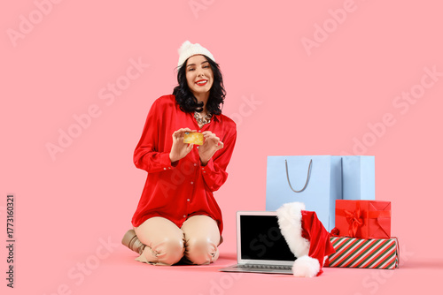 Pretty young woman with cre...