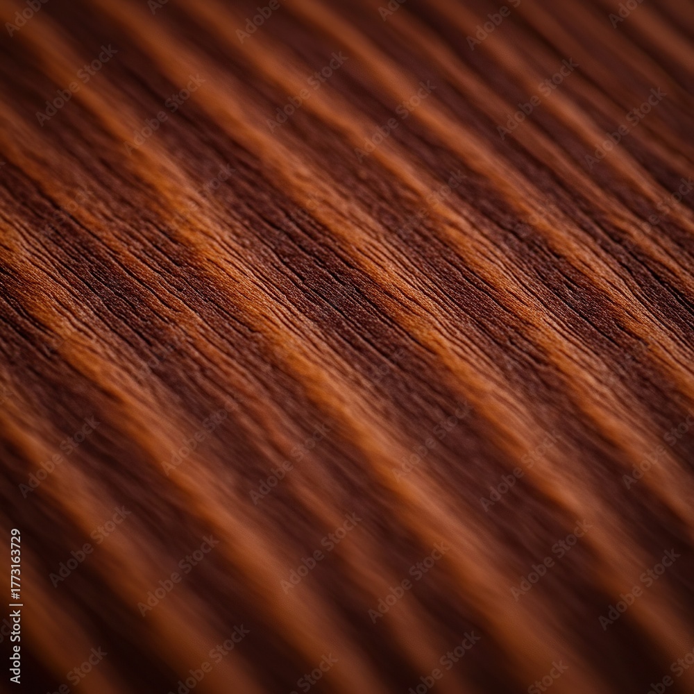 Fototapeta premium Beautiful closeup macro view of natural reddish-brown cherry wooden grain showing texture, warmth, and high-quality crafting material ,background ,closeup ,surface