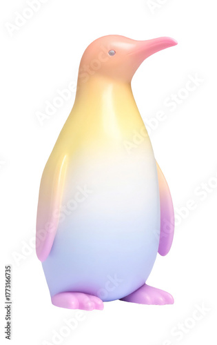 Pastel Gradient Penguin Cute Minimal