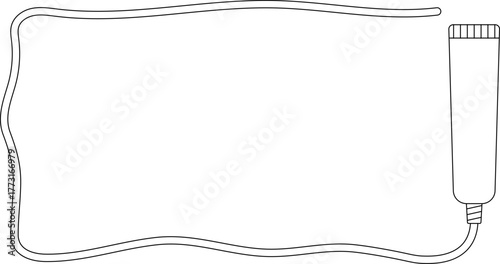 Toothpaste tube border with a wavy line frame design, perfect for dental or hygiene themed layouts