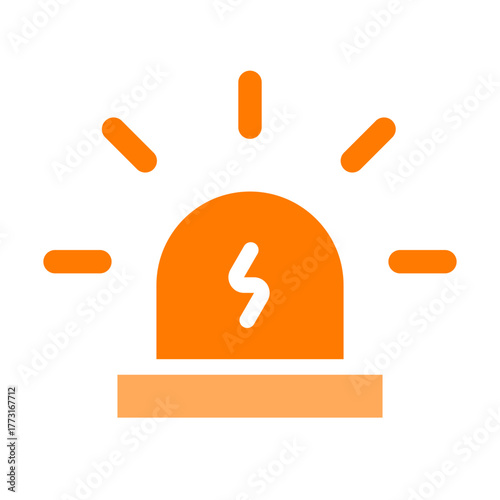 alarm sign orange icon