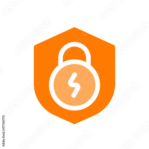 anti theft system orange icon