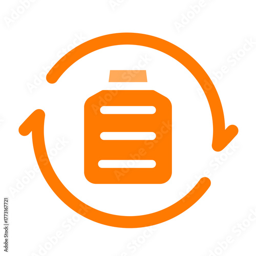 battery cycle orange icon
