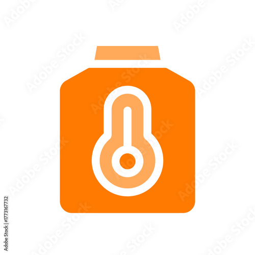 battery temperature orange icon