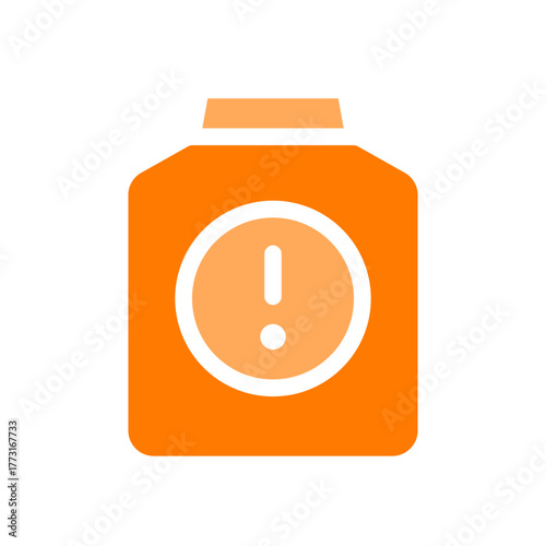 battery warning orange icon