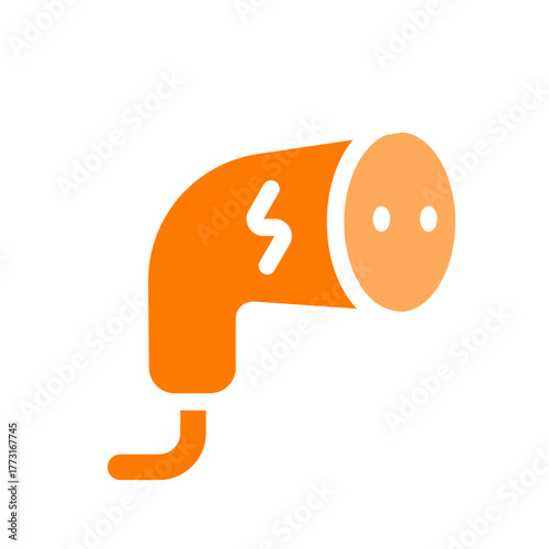 charging connector orange icon