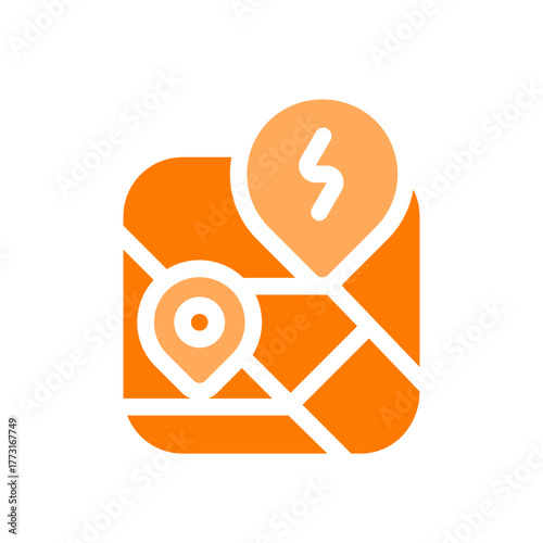 charging station map orange icon