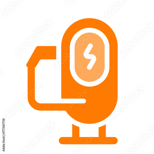 charging station orange icon