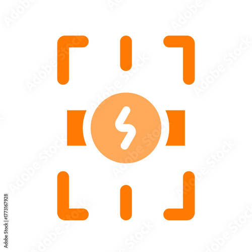 ev parking area orange icon