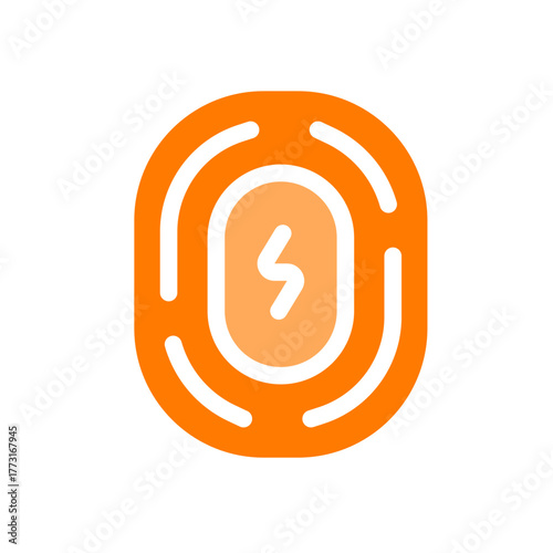 fingerprint orange icon