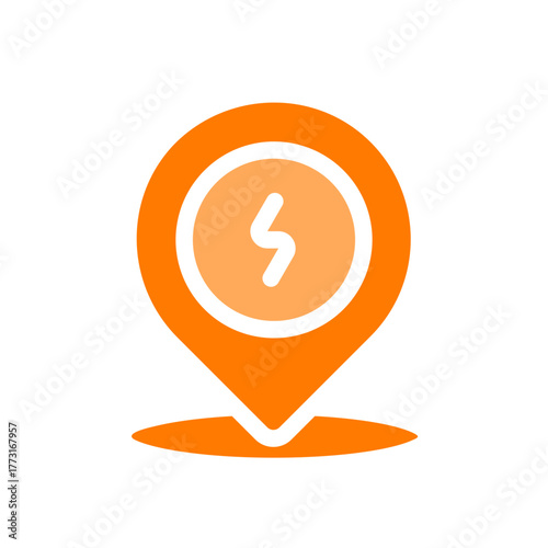 gps orange icon