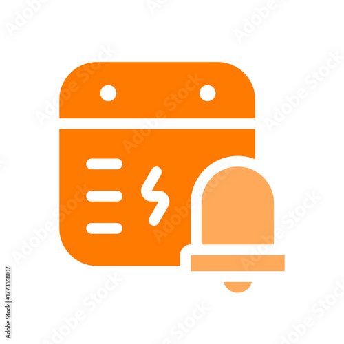 maintenance schedule orange icon