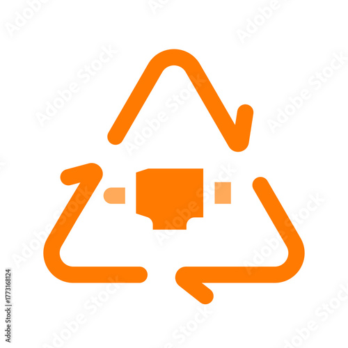recycle parts orange icon