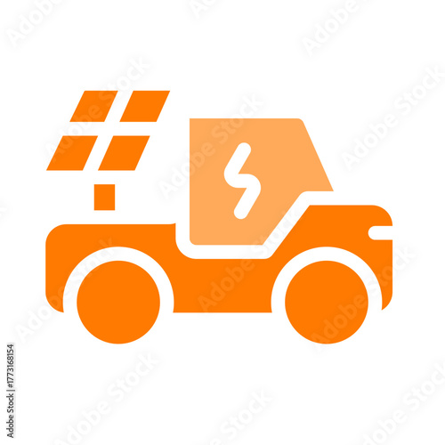 solar energy orange icon