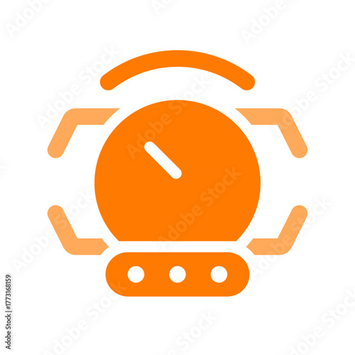 speedometer digital orange icon