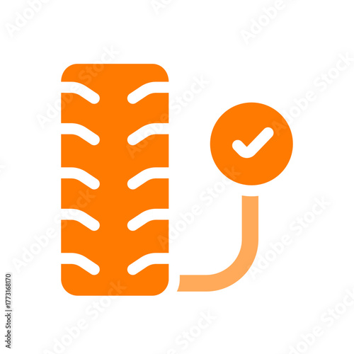 tire check orange icon