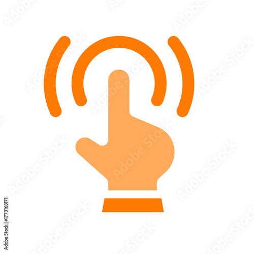 touch control orange icon