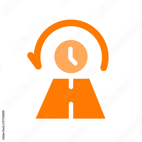 trip history orange icon