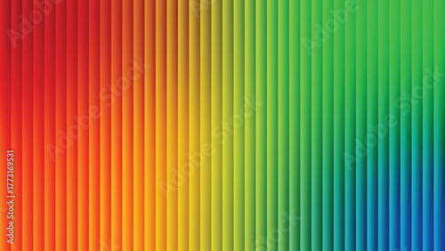 Colorful rainbow gradient with vertical lines creates a vibrant and eyecatching background design
