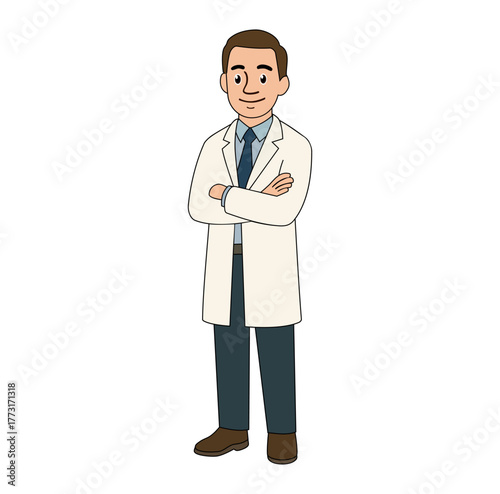  Cartoon Man Doctor Simple Logo Design Icon Digital