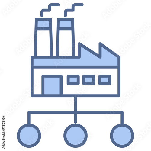Industry Structure Blue Icon